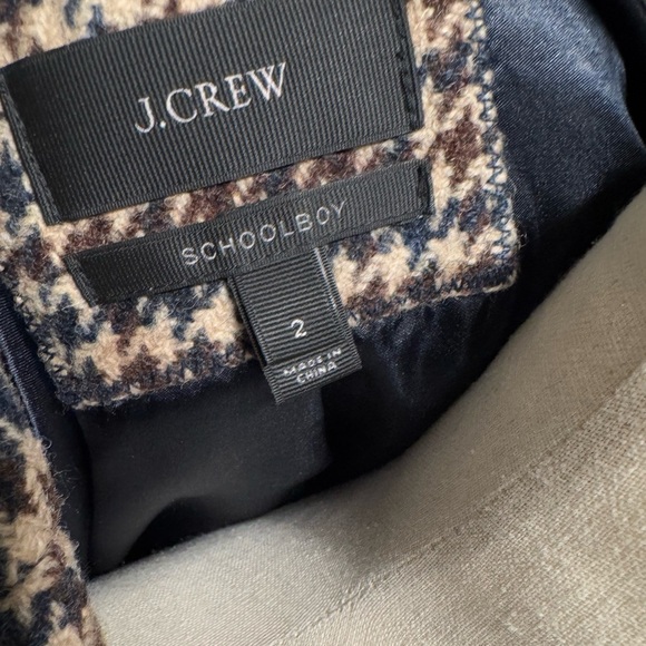 J. Crew Houndstooth Schoolboy Wool Blazer - Picture 5 of 6